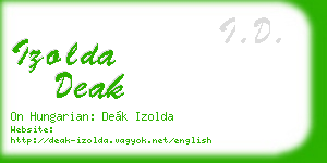 izolda deak business card